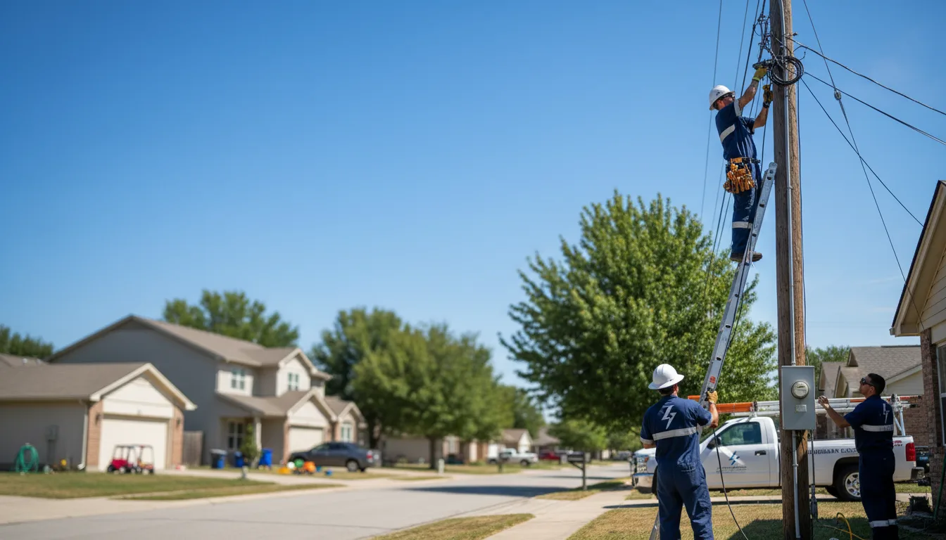 Residential electrician providing installation services in Hallam, NE